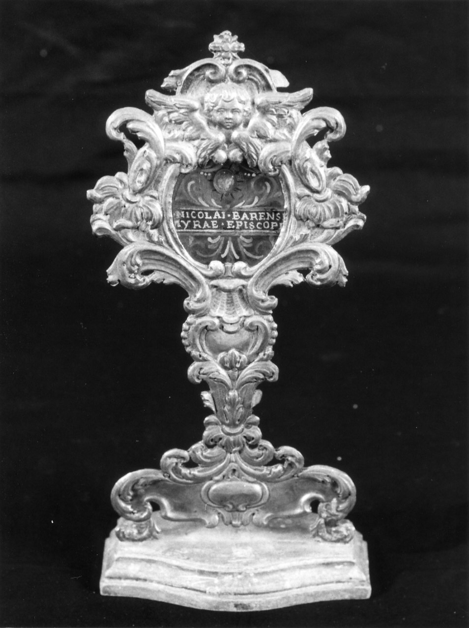 reliquiario - a ostensorio, coppia - bottega romana (prima metà sec. XVIII)