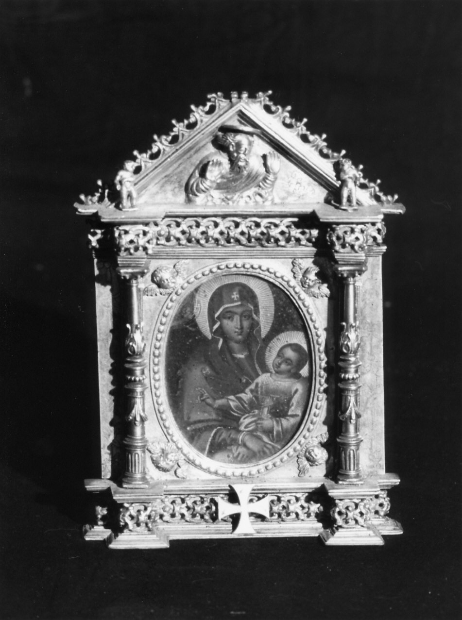 Madonna con Bambino (pace - a tavoletta, opera isolata) - ambito greco (inizio sec. XVII)