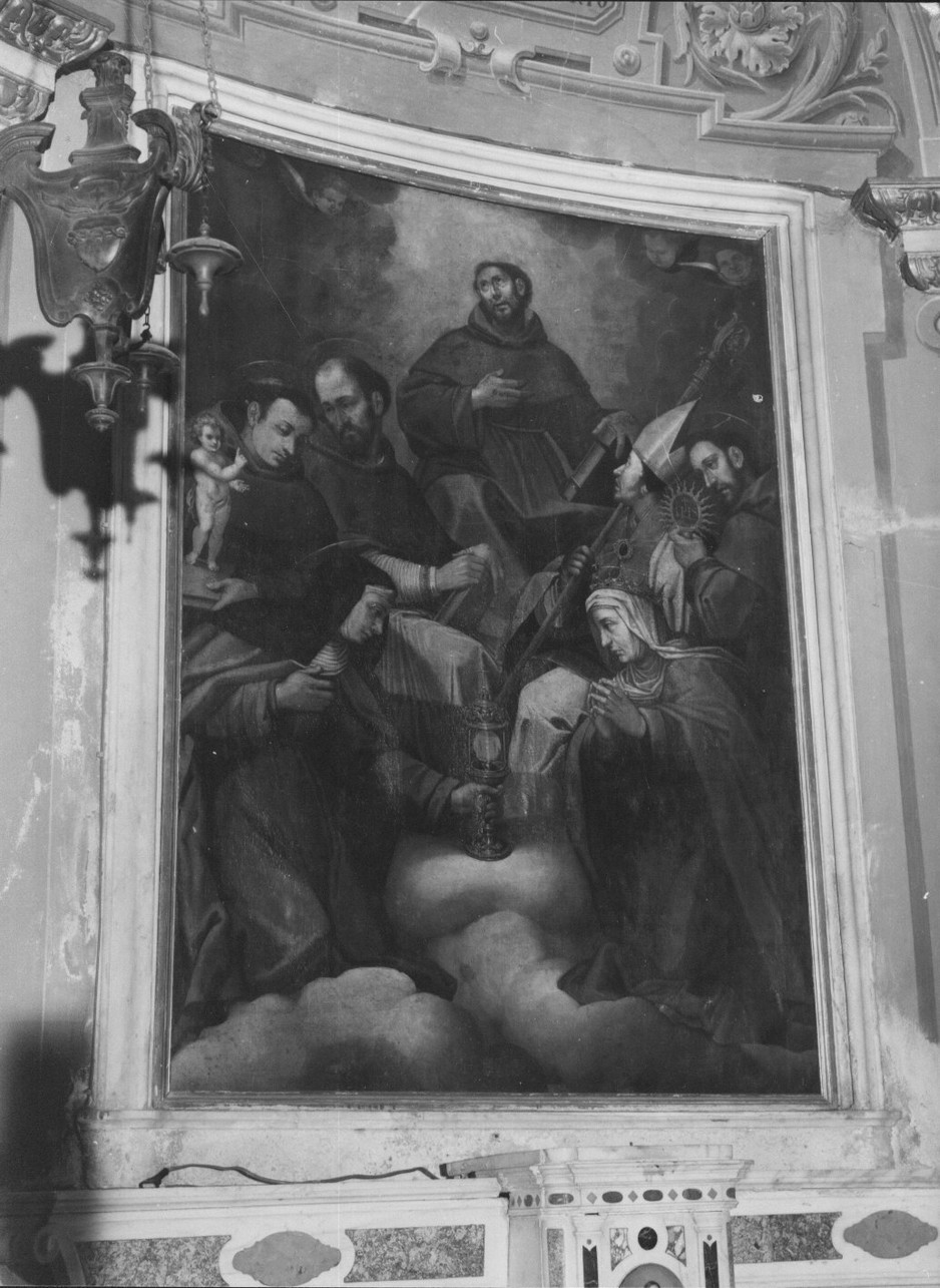 San Francesco d'Assisi e santi (dipinto, opera isolata) - ambito italiano (metà sec. XVII)