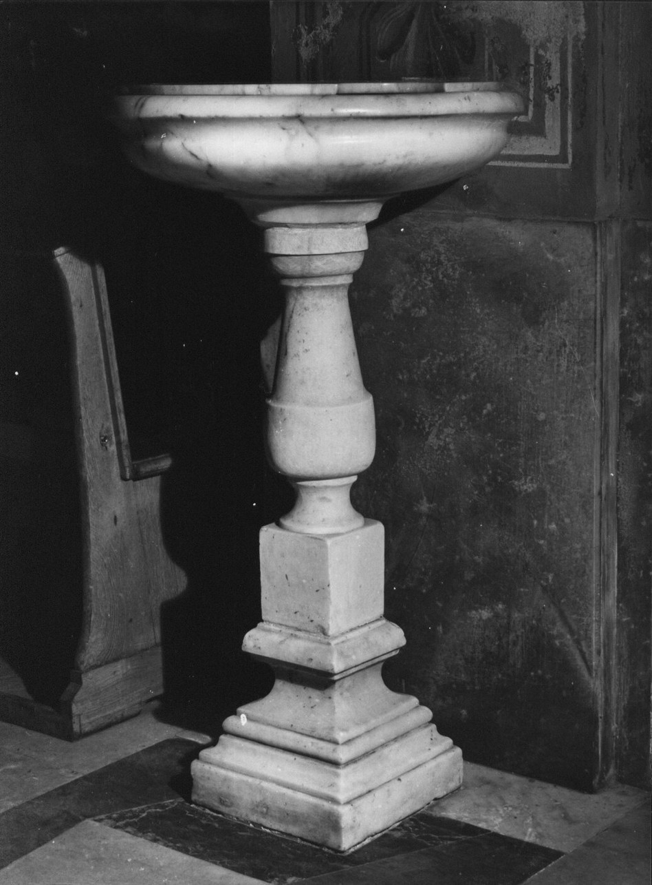 acquasantiera - a fusto, opera isolata - bottega ligure (fine sec. XVIII)