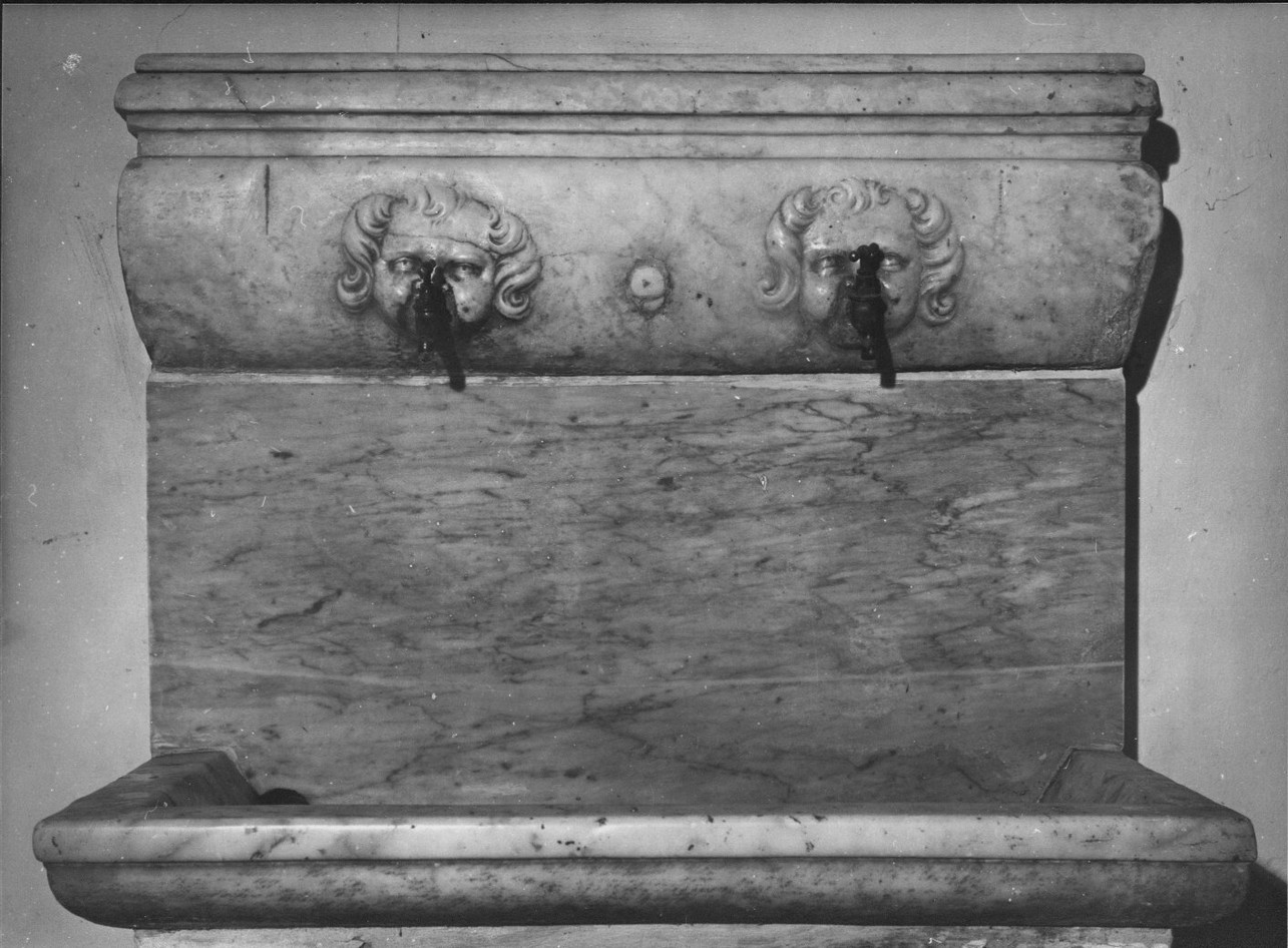 lavabo da sacrestia, opera isolata - bottega ligure (inizio sec. XVII)