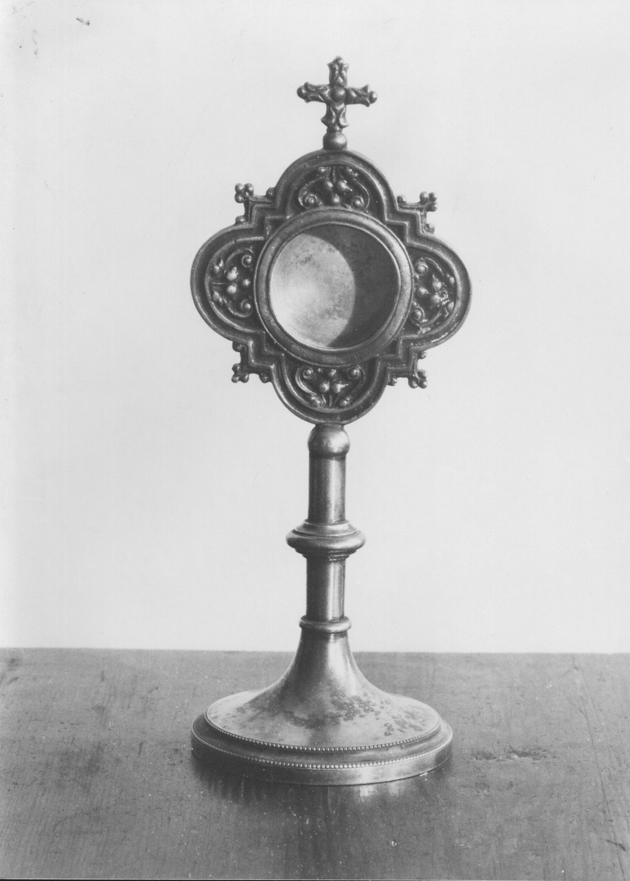 reliquiario - a ostensorio, opera isolata - bottega ligure (seconda metà sec. XIX)