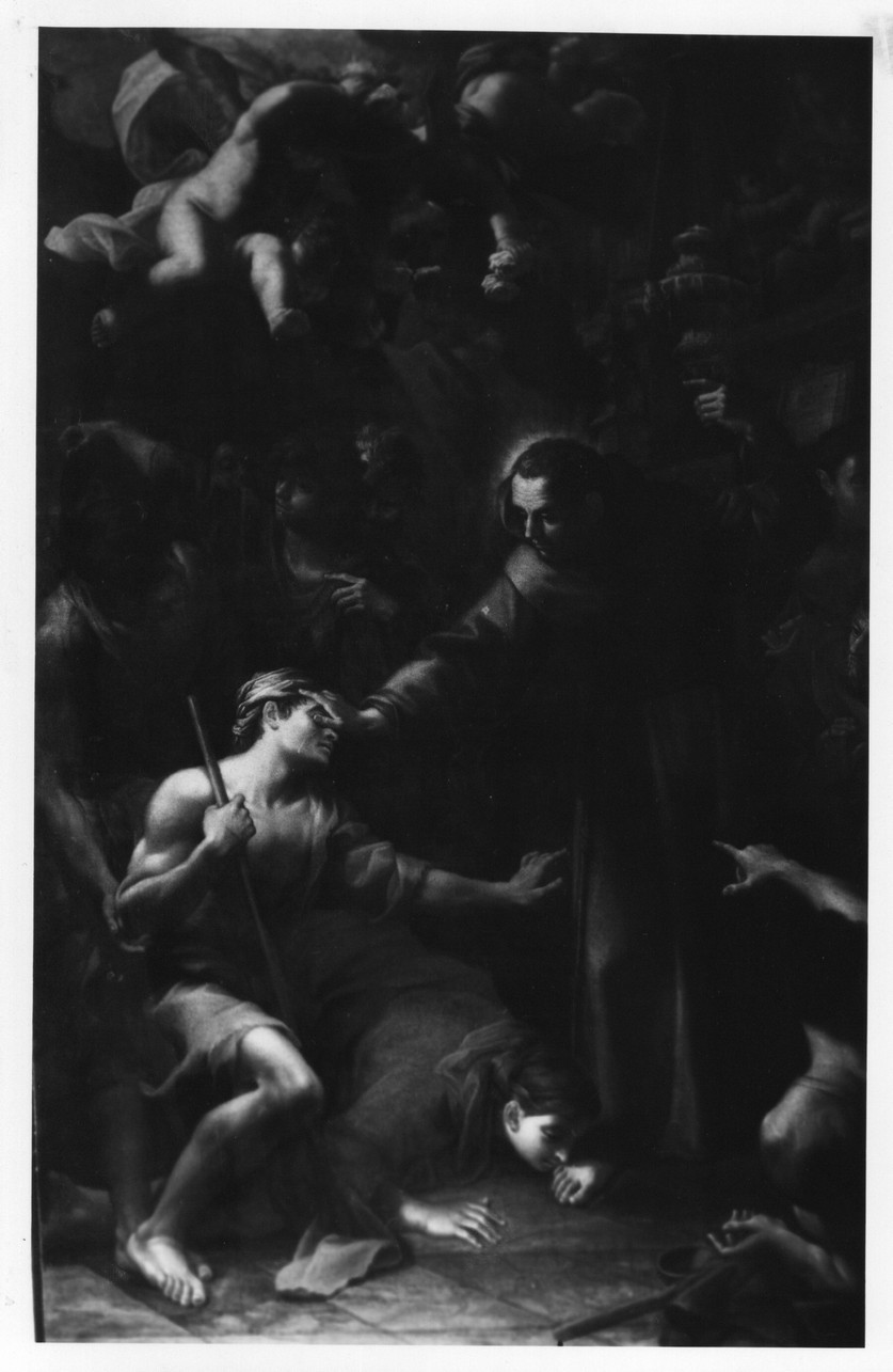 San Diego d'Alcalà guarisce un cieco (dipinto, opera isolata) di Odazzi Giovanni (sec. XVIII)