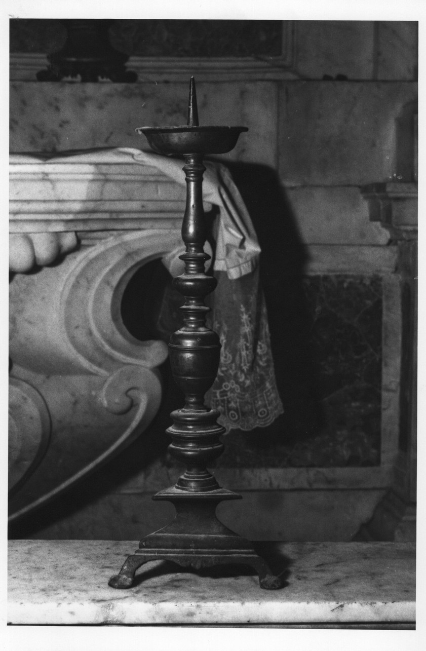 candeliere, coppia - bottega ligure (metà sec. XIX)