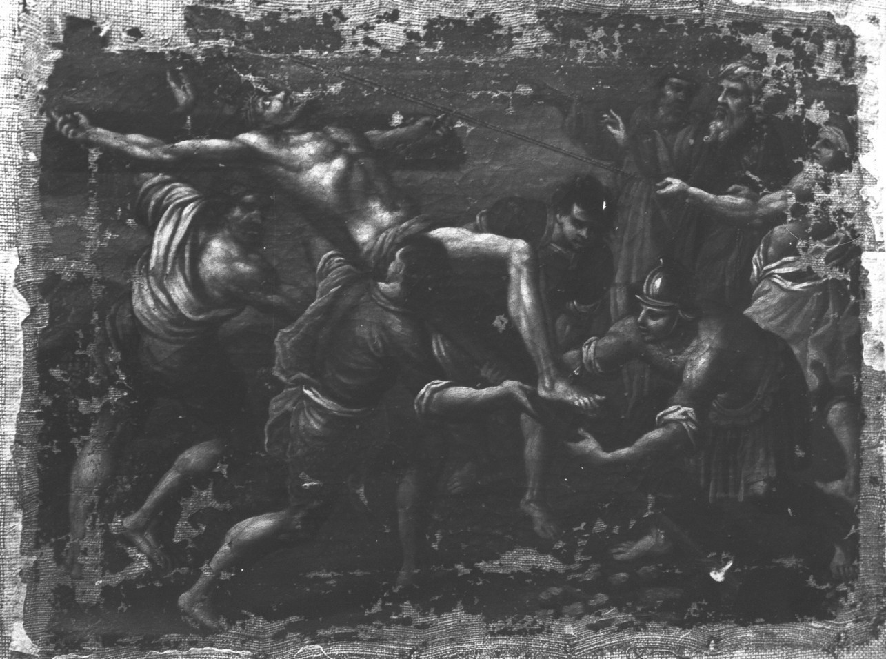 stazione XIII: Gesù deposto dalla croce (dipinto, elemento d'insieme) di Carrega Maurizio (bottega) (inizio sec. XIX)