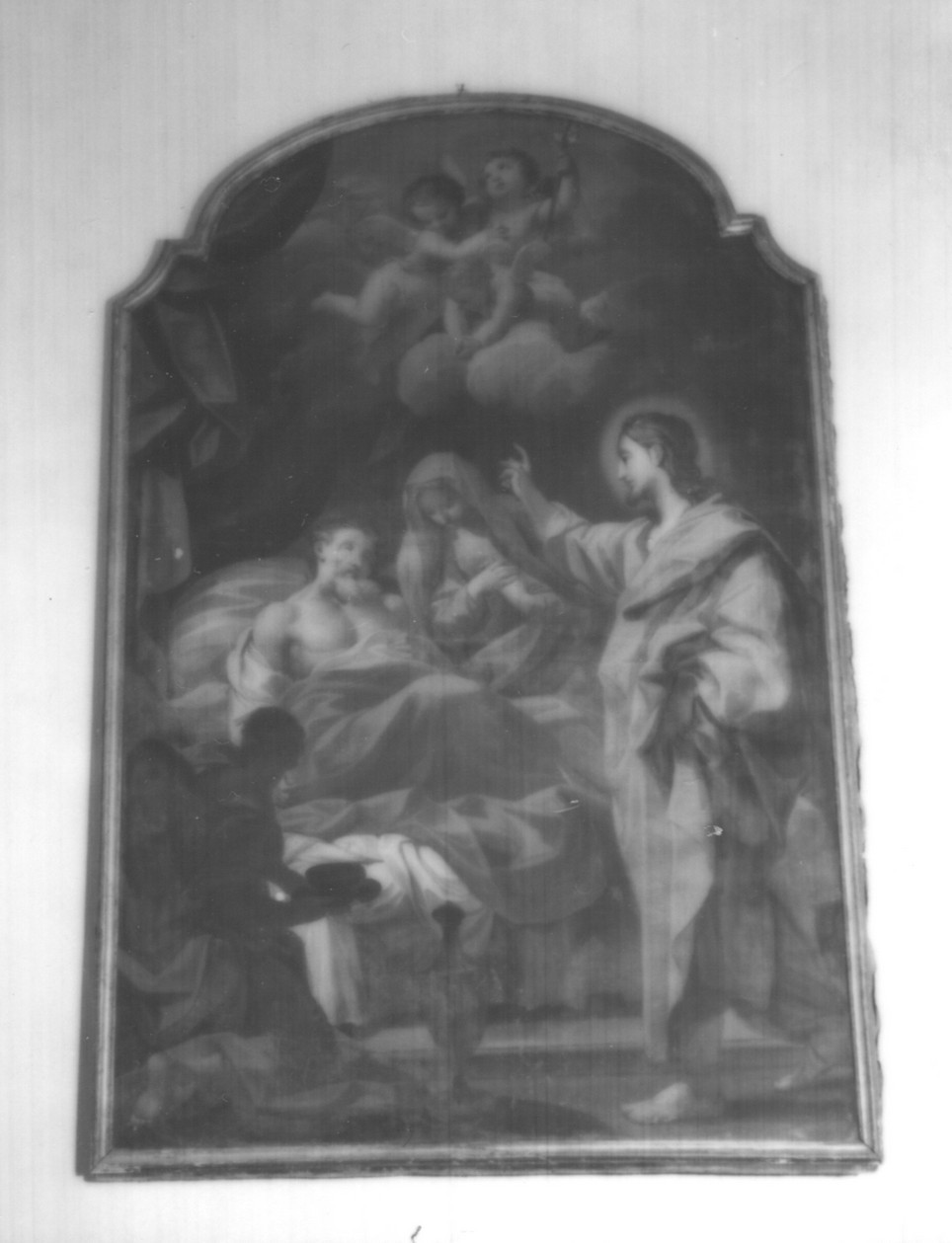 morte di San Giuseppe (dipinto, opera isolata) di Carrega Tommaso (attribuito) (sec. XVIII)