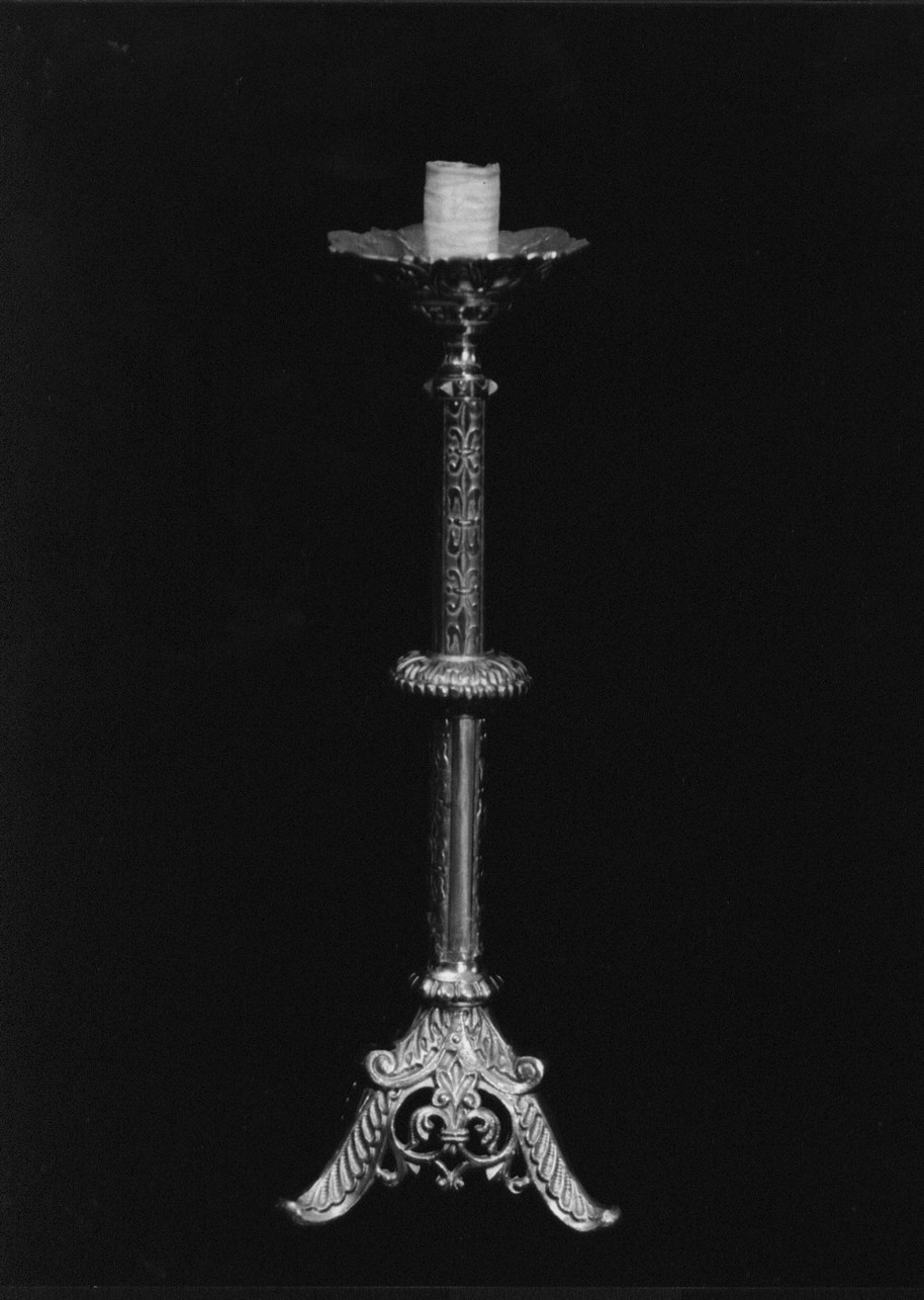 candeliere, coppia - bottega ligure (seconda metà sec. XIX)