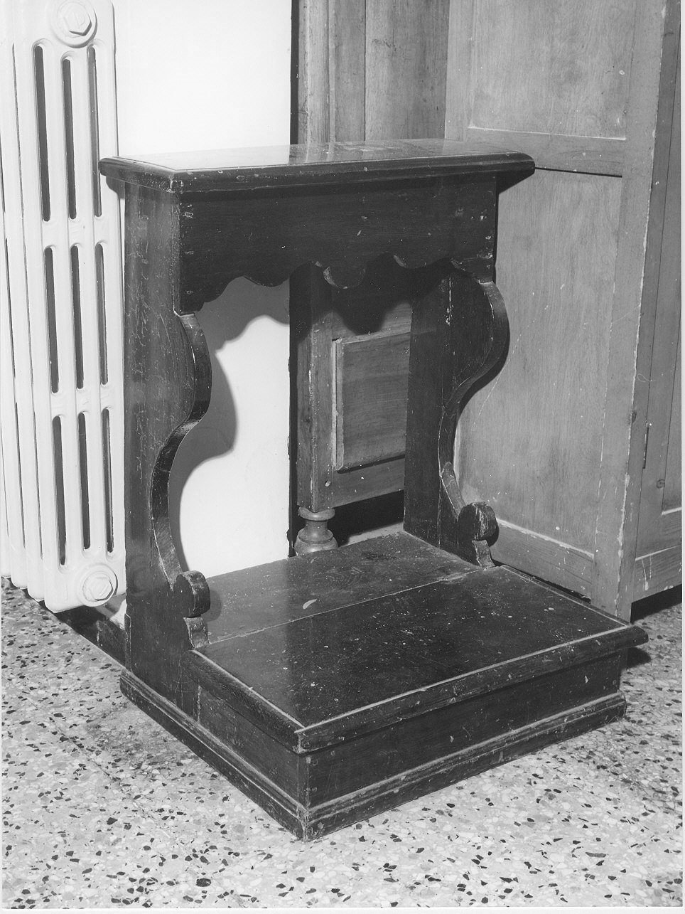 inginocchiatoio, opera isolata - bottega ligure (sec. XIX)