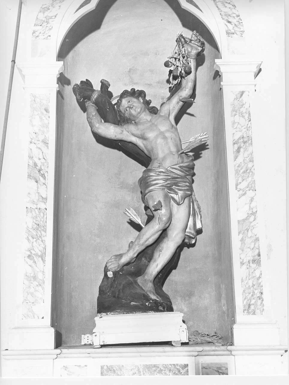 San Sebastiano (scultura, opera isolata) - bottega ligure (prima metà sec. XVII)