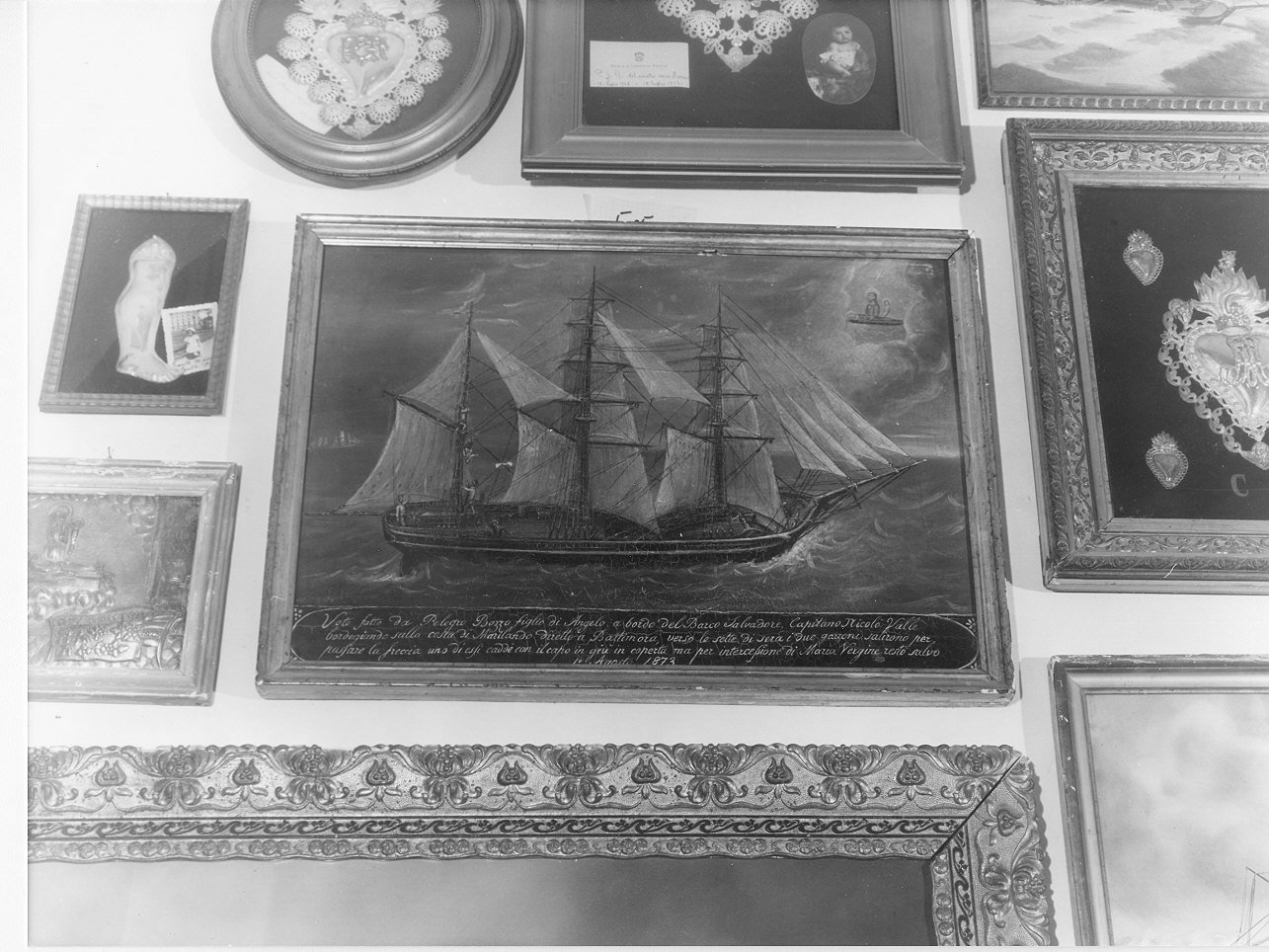 miracolo della Madonna di Montallegro (ex voto, opera isolata) - ambito italiano (terzo quarto sec. XIX)