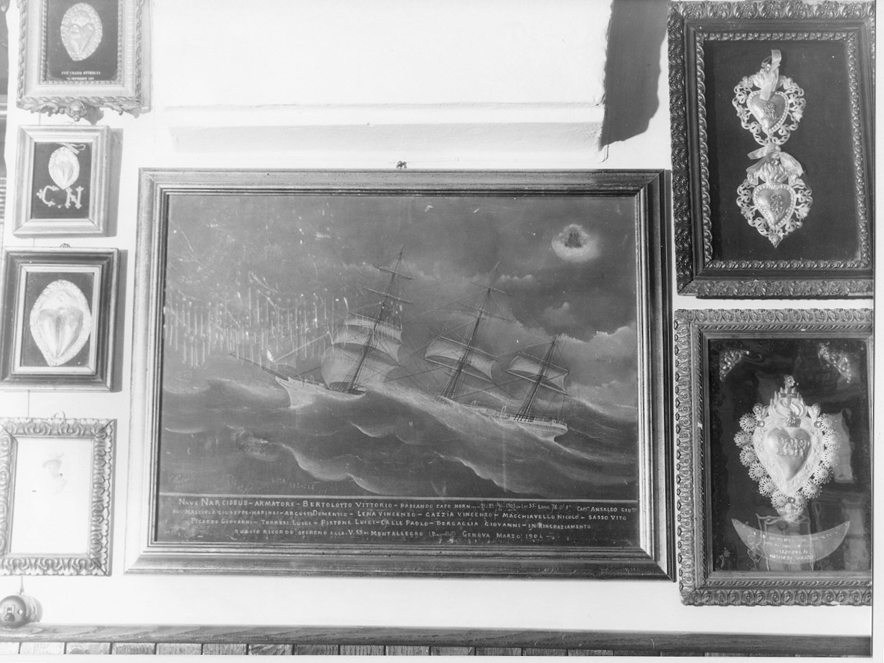 miracolo della Madonna di Montallegro (ex voto, opera isolata) - ambito italiano (inizio sec. XX)