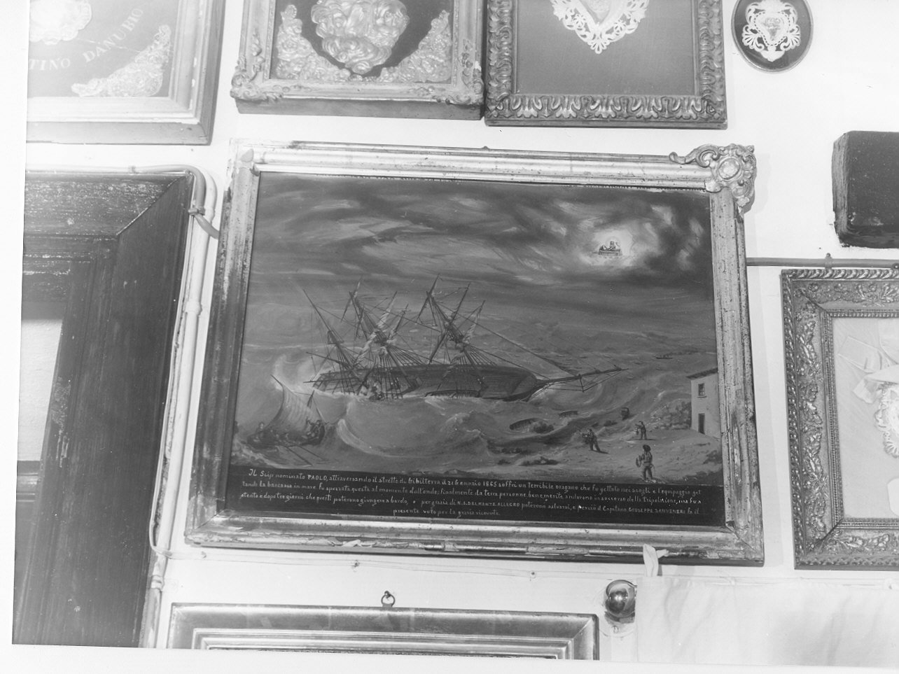 naufragio (ex voto, opera isolata) - ambito italiano (terzo quarto sec. XIX)