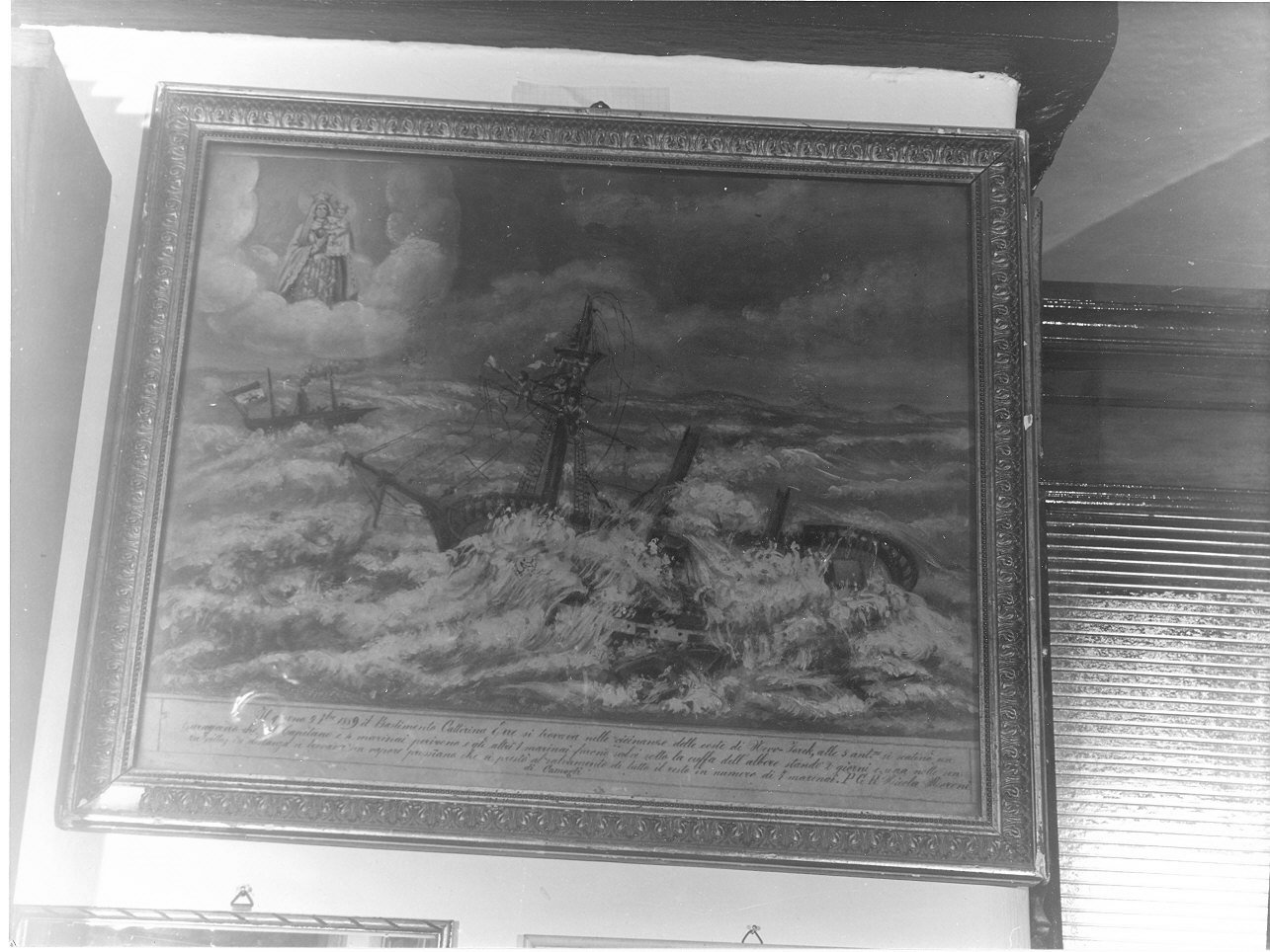 miracolo della Madonna di Montallegro (ex voto, opera isolata) - ambito italiano (ultimo quarto sec. XIX)