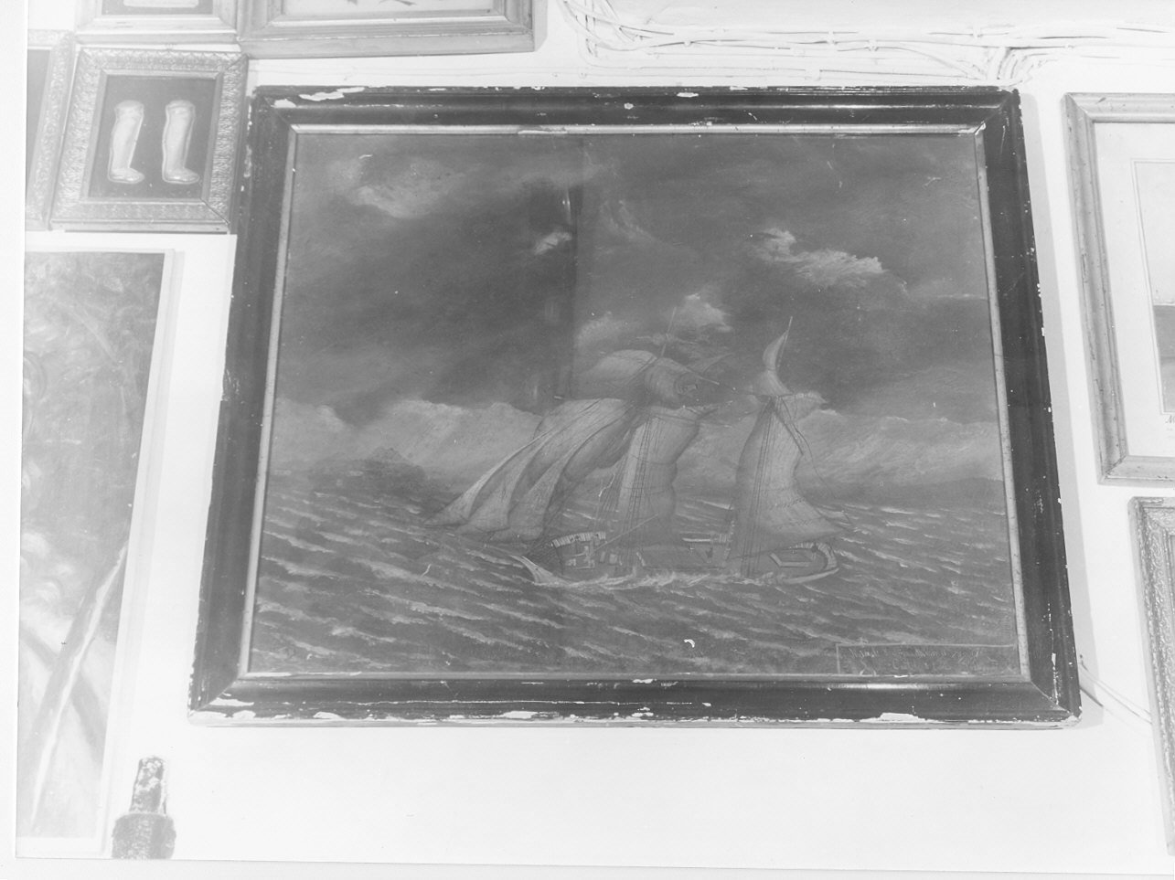 veliero (ex voto, opera isolata) - ambito italiano (terzo quarto sec. XIX)