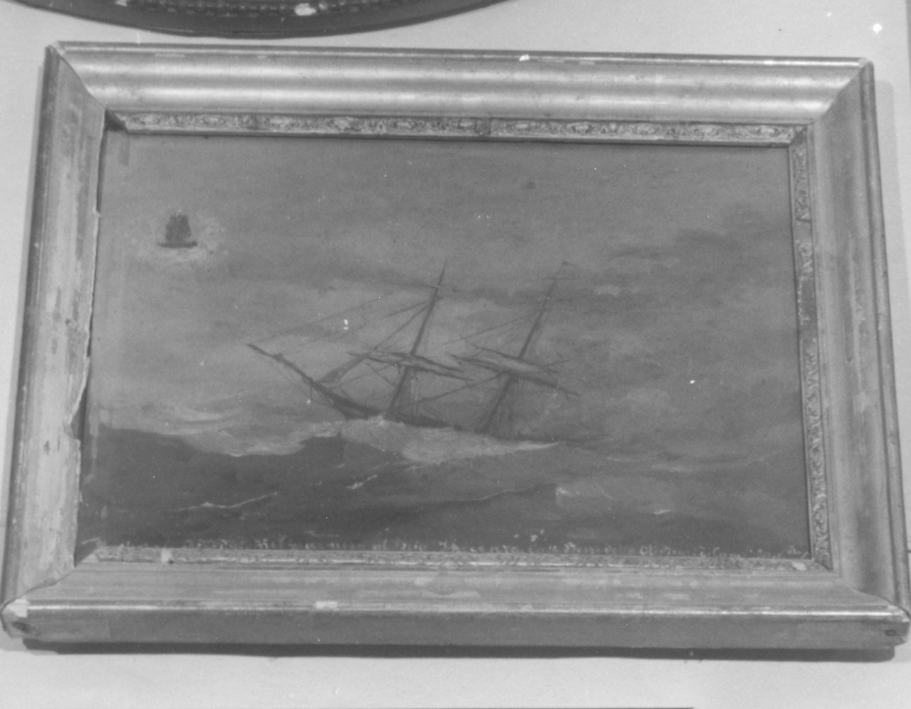 miracolo della Madonna di Montallegro (ex voto, opera isolata) - ambito italiano (metà sec. XIX)