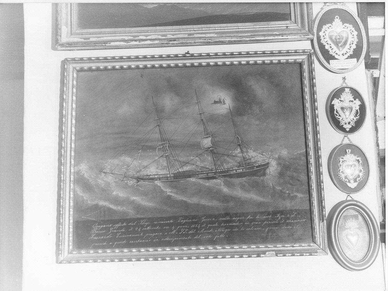 miracolo della Madonna di Montallegro (ex voto, opera isolata) - ambito ligure (ultimo quarto sec. XIX)