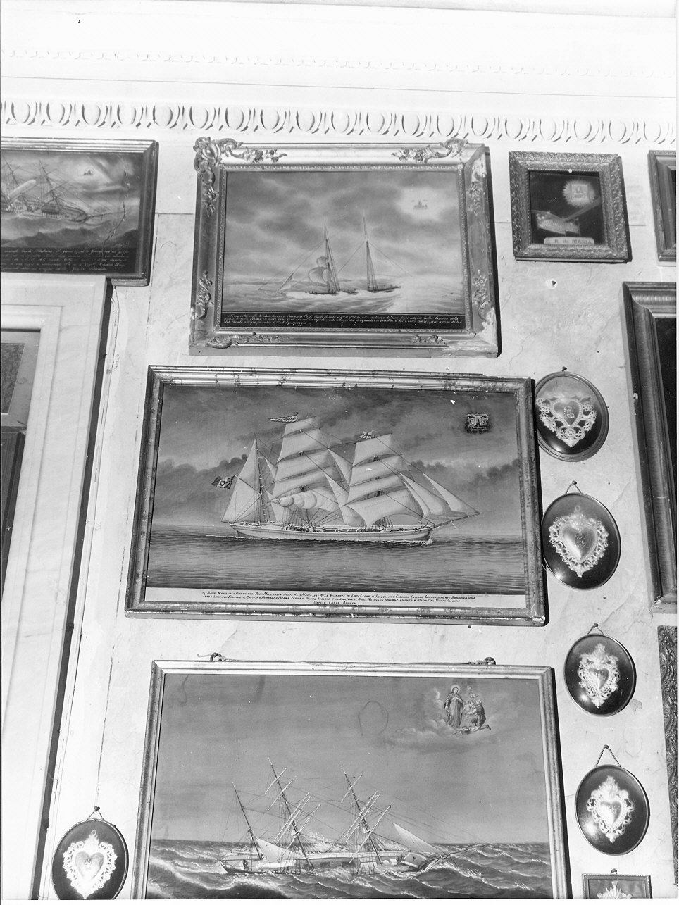 miracolo della Madonna di Montallegro (ex voto, opera isolata) - ambito italiano (metà sec. XIX)