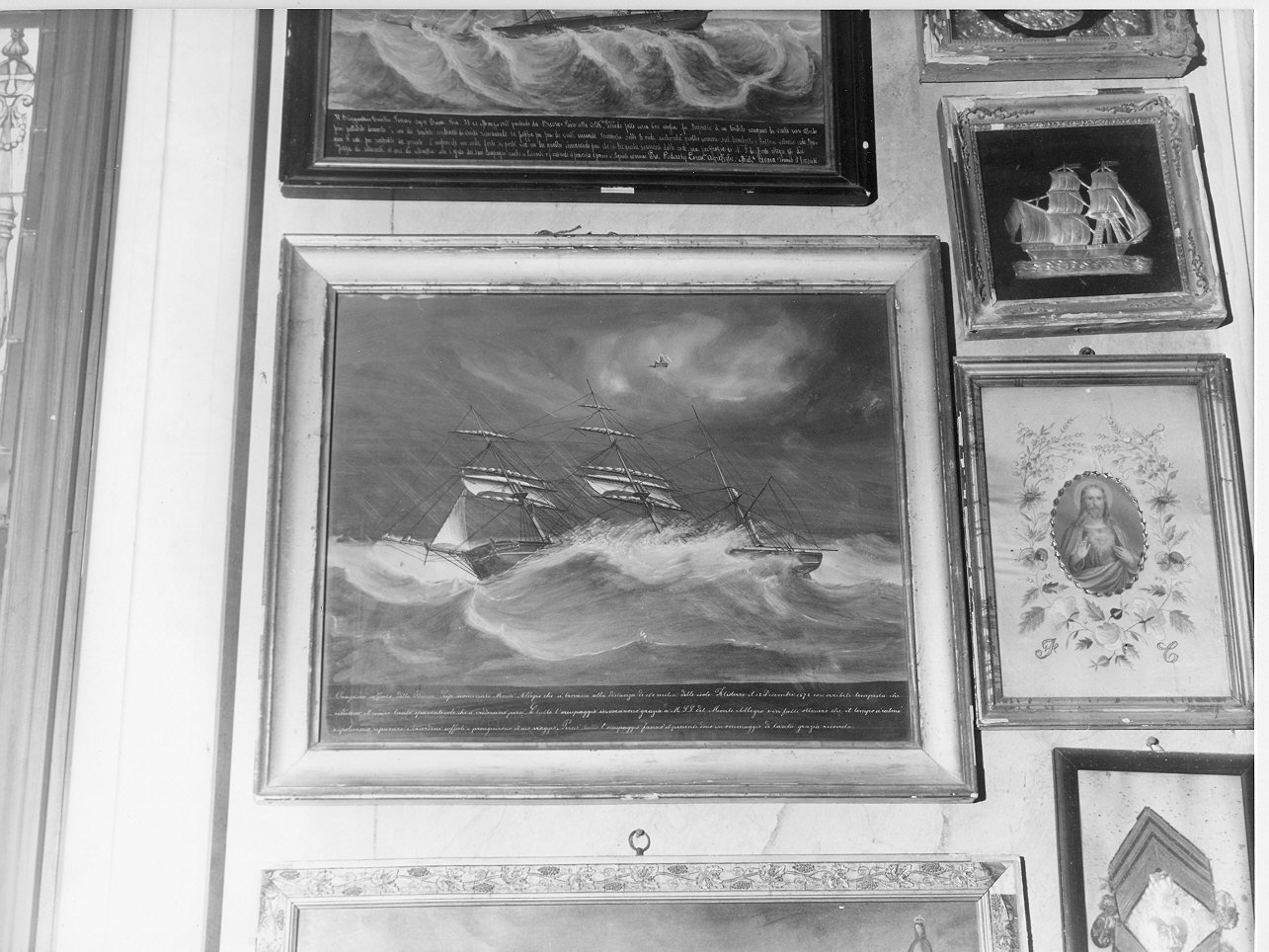 miracolo della Madonna di Montallegro (ex voto, opera isolata) - ambito italiano (terzo quarto sec. XIX)