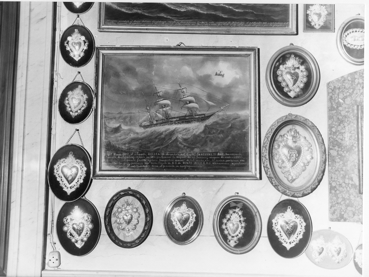 miracolo della Madonna di Montallegro (ex voto, opera isolata) - ambito italiano (ultimo quarto sec. XIX)