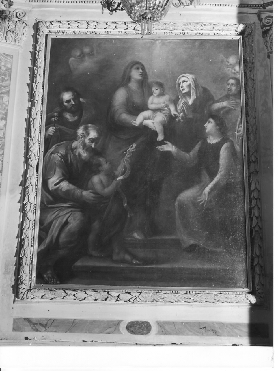 Madonna con Bambino e Santi (dipinto, elemento d'insieme) - ambito ligure (metà sec. XVII)