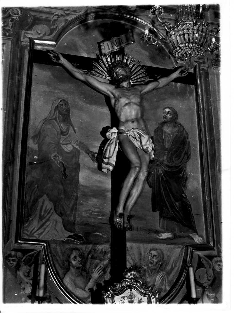 Madonna e San Giovanni Evangelista (dipinto, elemento d'insieme) - ambito ligure (inizio sec. XVIII)