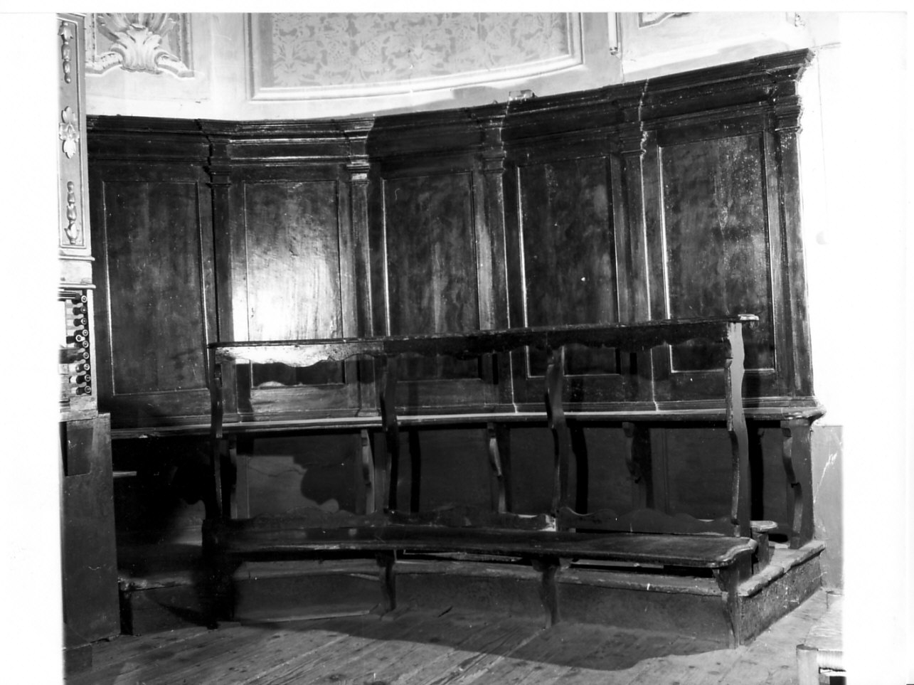 stalli del coro, opera isolata - bottega ligure (fine, primo quarto sec. XVIII, sec. XIX)