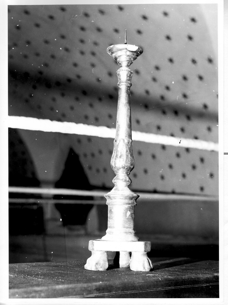 candeliere, opera isolata - bottega ligure (prima metà sec. XIX)