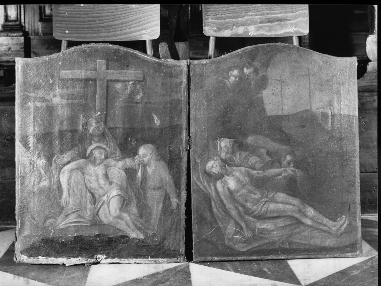 stazione XIII: Gesù deposto dalla croce (Via Crucis, elemento d'insieme) - bottega ligure (sec. XVIII)