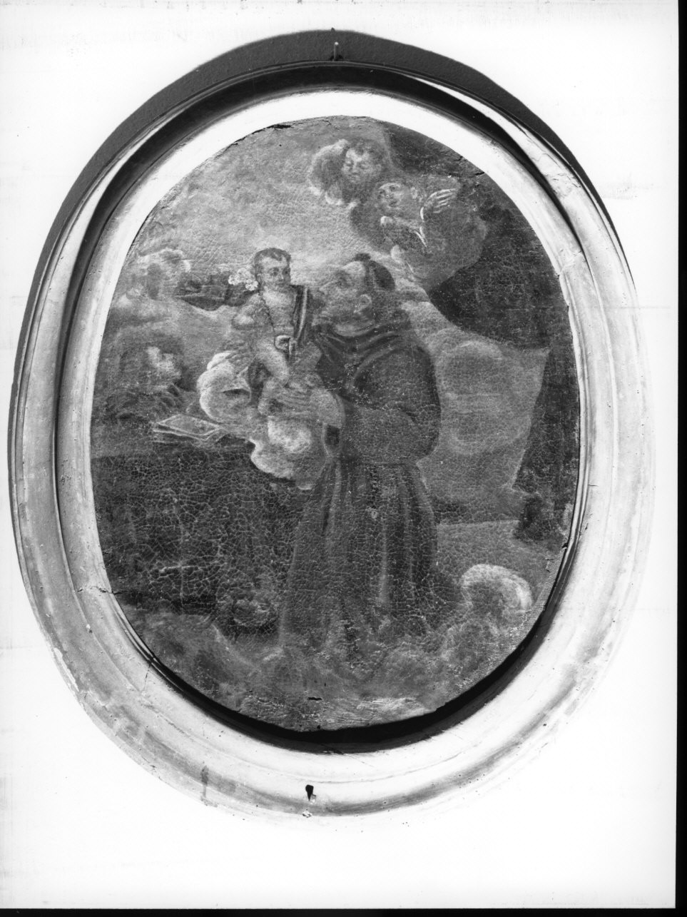 Sant'Antonio da Padova con il bambino (dipinto, opera isolata) - ambito ligure (sec. XIX)