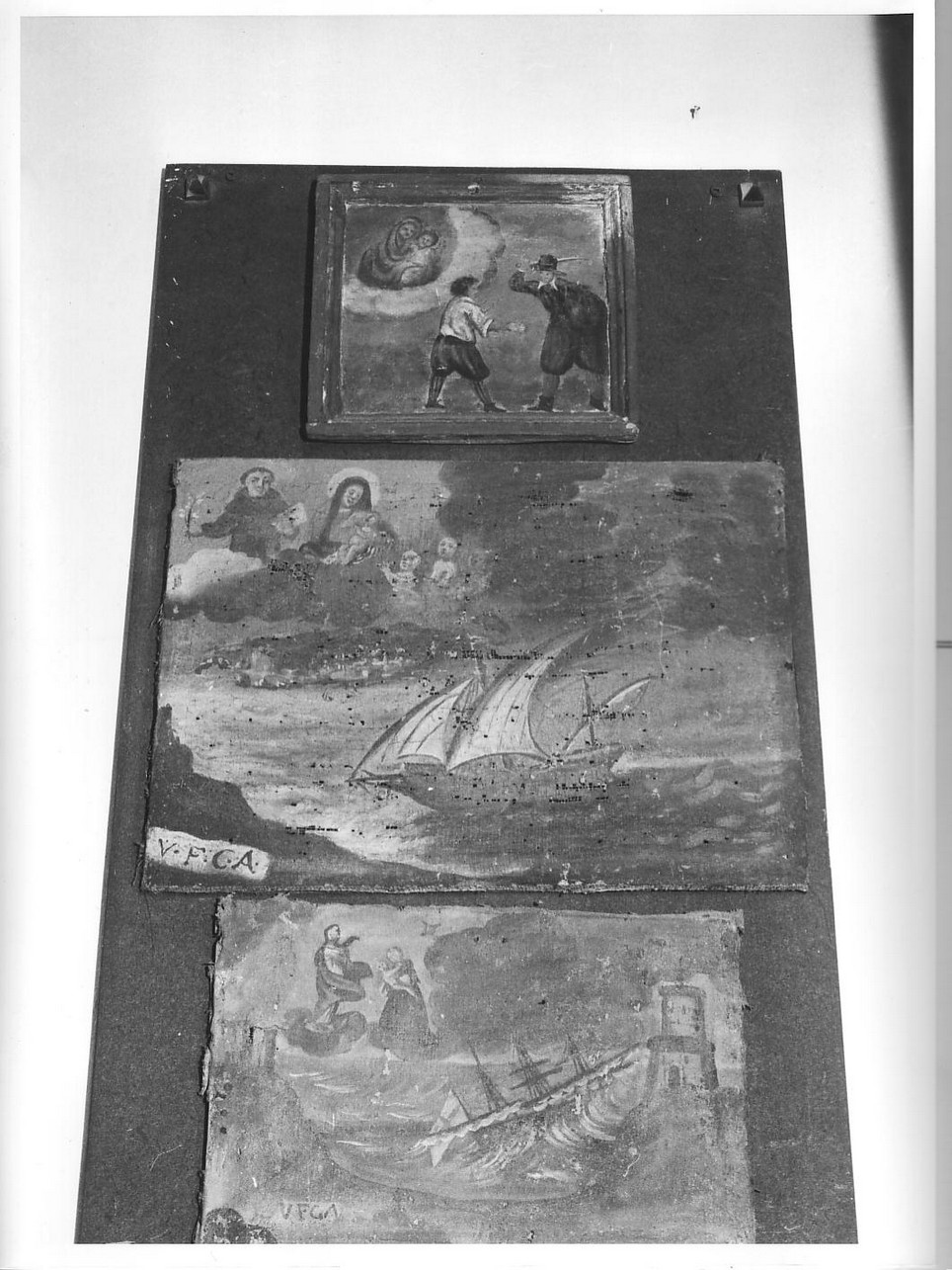 miracolo della Madonna delle Grazie (ex voto, opera isolata) - ambito ligure (secc. XVII/ XVIII)