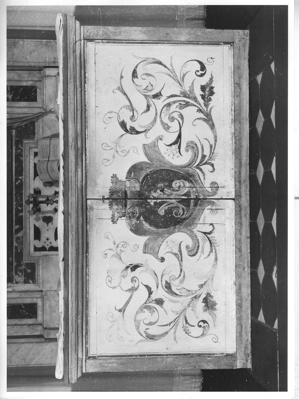 monogramma mariano (paliotto, opera isolata) - bottega ligure (sec. XVIII)