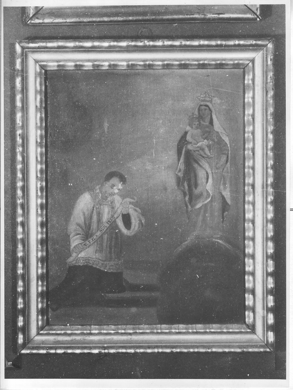 apparizione della Madonna ad un sacerdote (ex voto, opera isolata) - ambito ligure (sec. XIX)