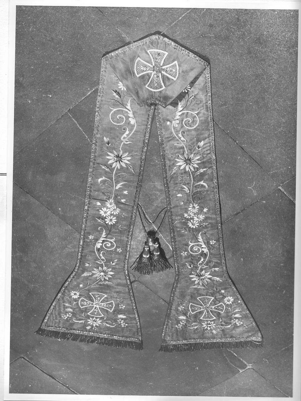 motivi decorativi vegetali (stola, opera isolata) - manifattura ligure (fine sec. XIX)