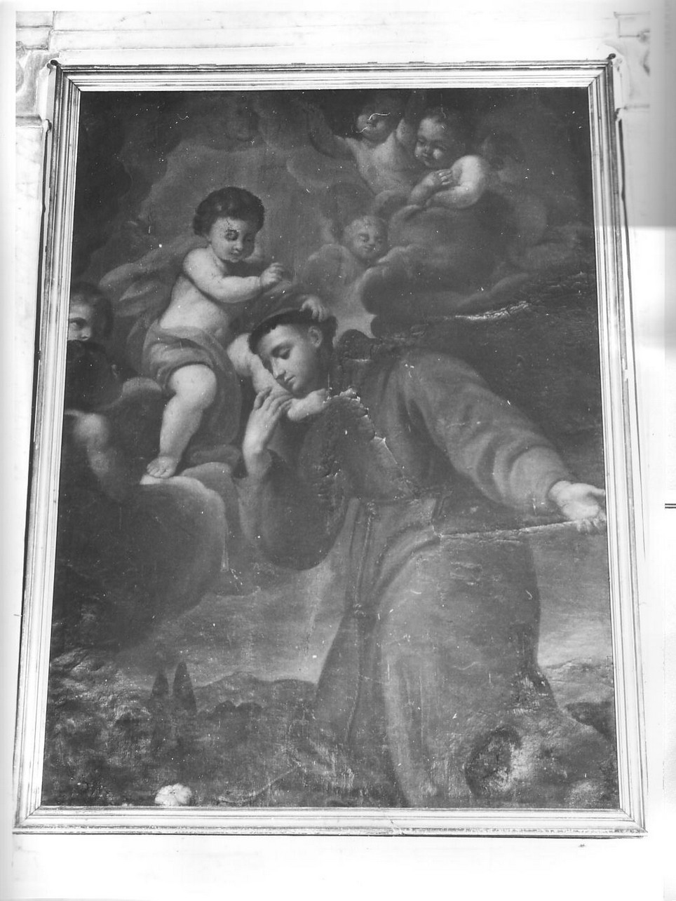 Sant'Antonio da Padova con il bambino (dipinto, opera isolata) - ambito ligure (sec. XVIII)