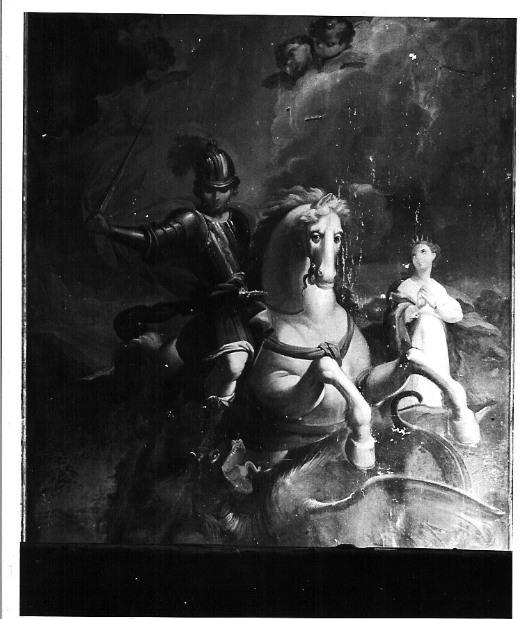 San Giorgio a cavallo (dipinto, opera isolata) - ambito ligure (prima metà sec. XIX)