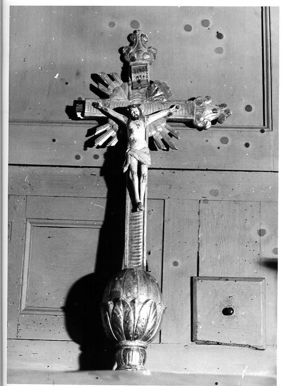croce d'altare, opera isolata - bottega ligure (seconda metà sec. XIX)