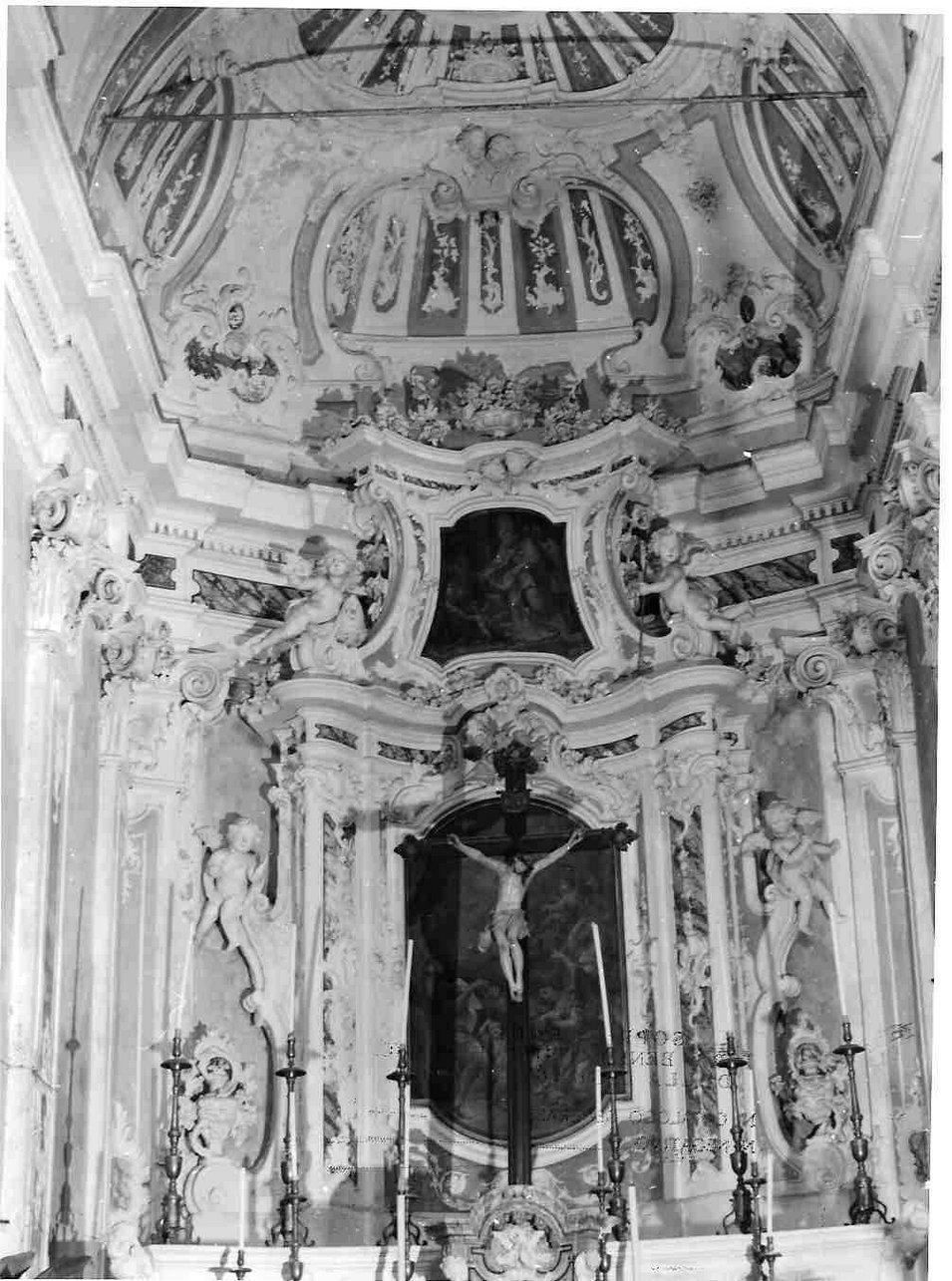 mostra architettonica d'altare, elemento d'insieme - bottega ligure (prima metà sec. XVIII)