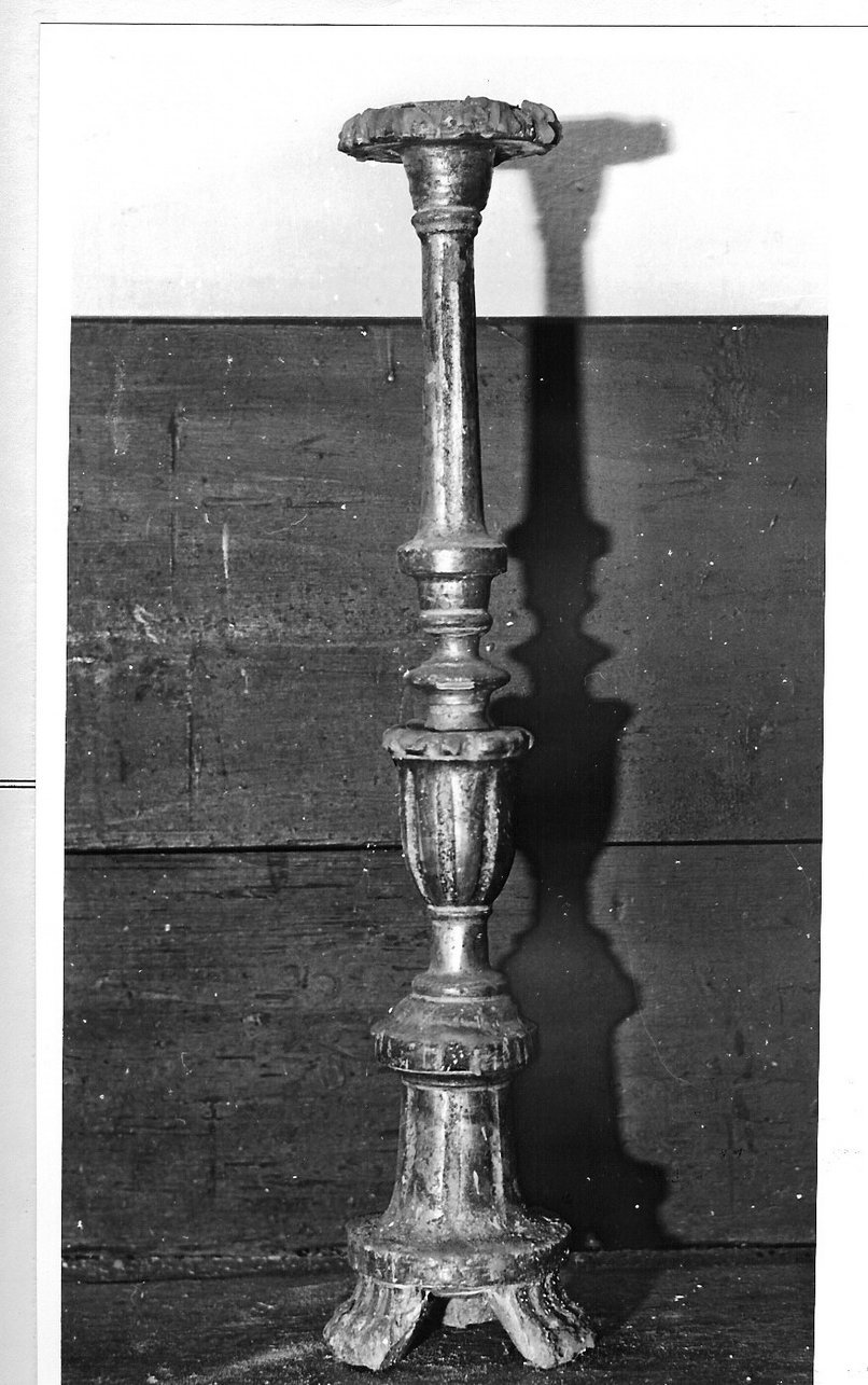 candeliere, serie - bottega ligure (seconda metà sec. XIX)