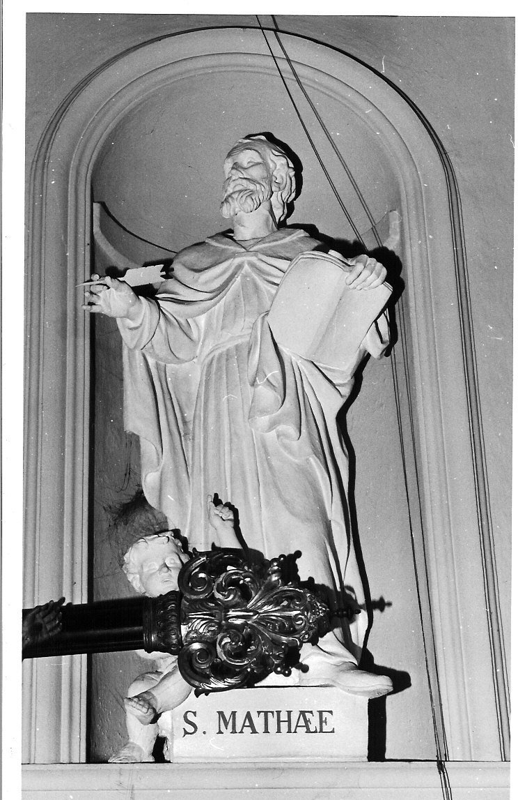 San Matteo Evangelista (statua, serie) di Rebagliati Bartolomeo (sec. XIX)