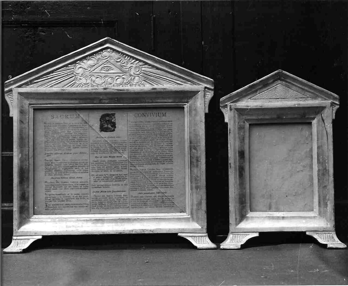 cartagloria, elemento d'insieme - bottega ligure (seconda metà sec. XIX)