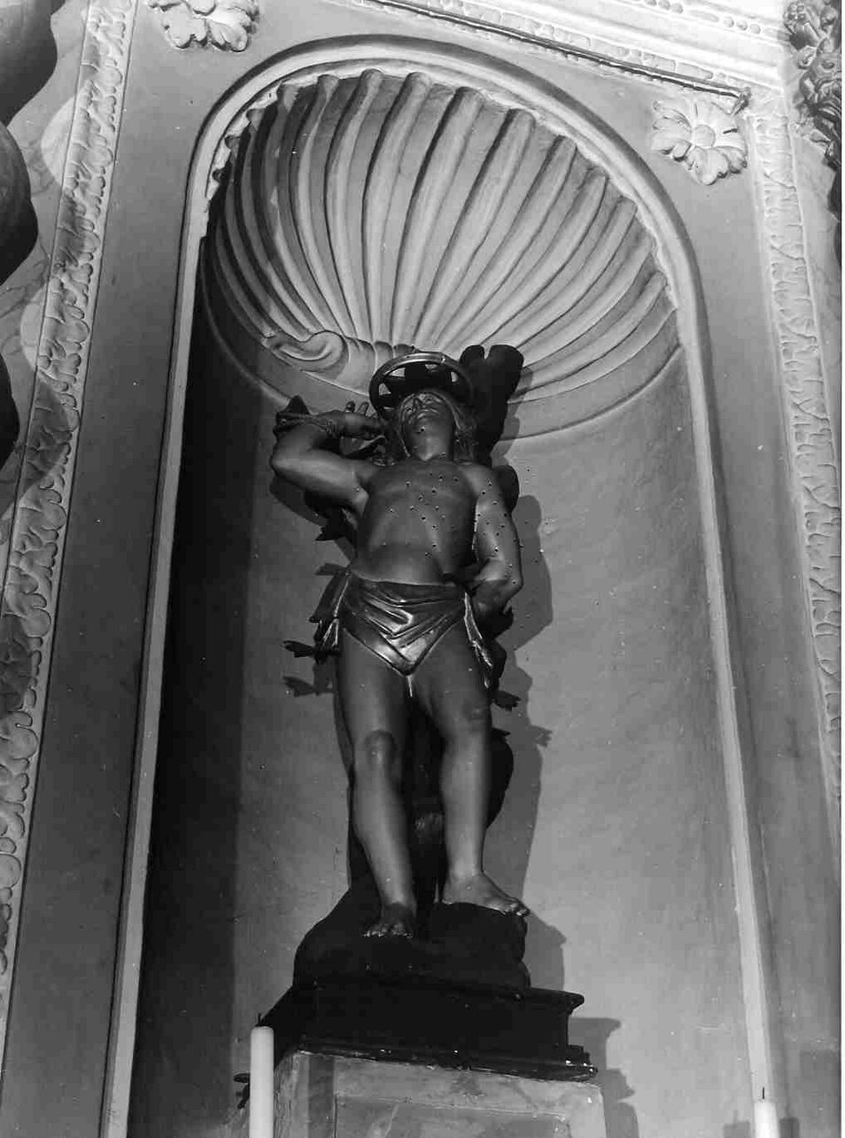 San Sebastiano (statua, elemento d'insieme) - bottega ligure (seconda metà sec. XVII)