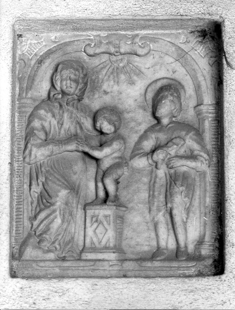 Sacra Famiglia (rilievo, opera isolata) - bottega italiana (sec. XVII)