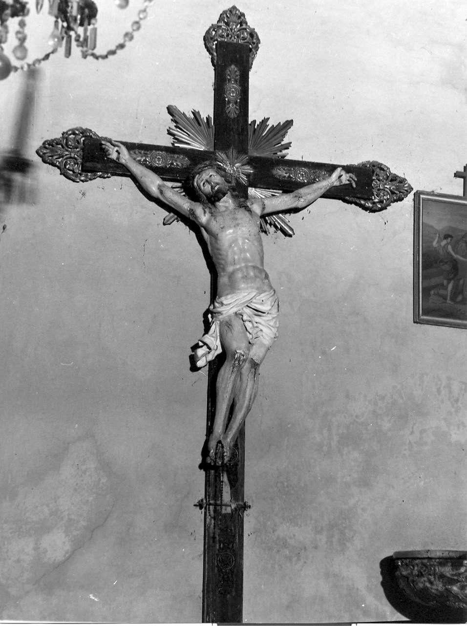 Cristo crocifisso (croce processionale, opera isolata) - bottega ligure (sec. XIX)