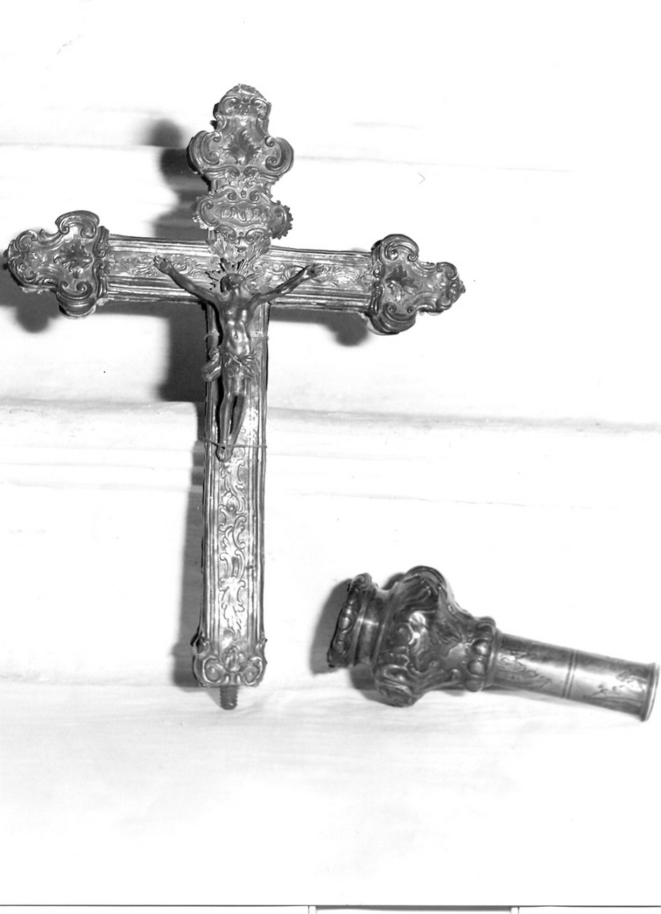Cristo crocifisso (croce processionale, opera isolata) - bottega genovese (sec. XVIII)