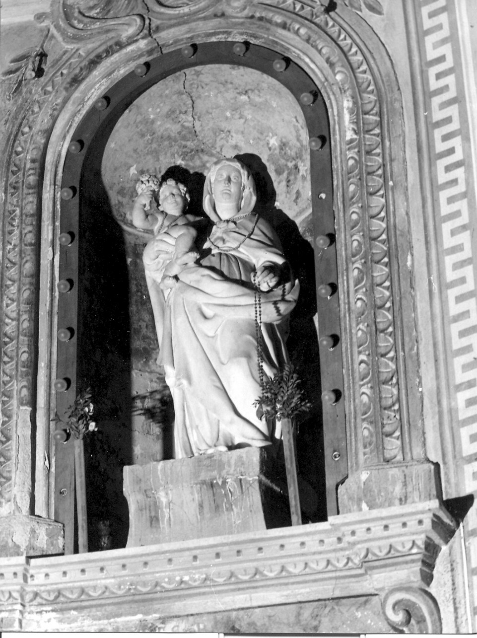 Madonna del Rosario (statua, opera isolata) - bottega ligure (sec. XIX)