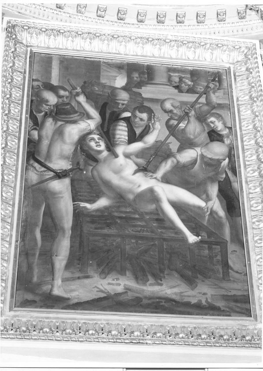 martirio di San Lorenzo (dipinto, opera isolata) di Cambiaso Luca detto Luchetto (seconda metà sec. XVI)