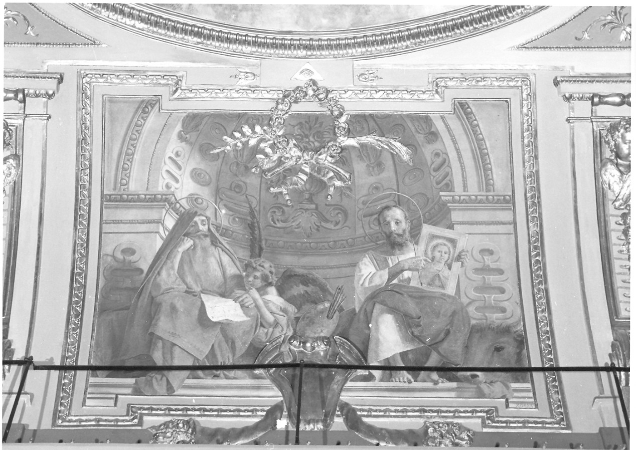 quattro evangelisti (dipinto, complesso decorativo) di Bertelli Sante (sec. XIX)
