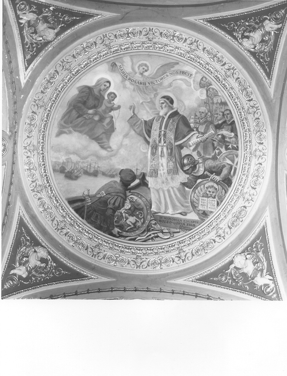 San Pio papa (dipinto, complesso decorativo) di Mazzei Giuseppe (sec. XX)