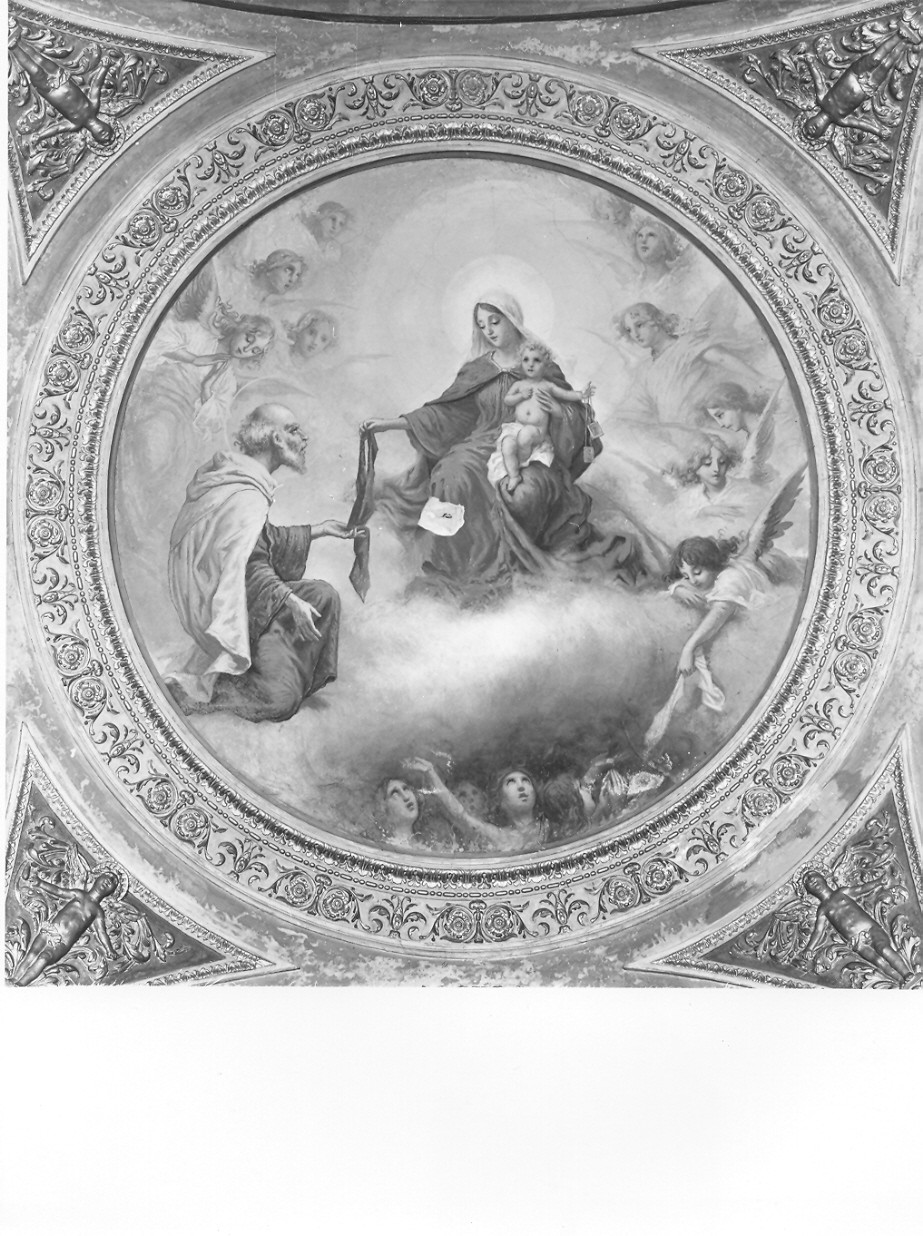 Madonna del Carmelo (dipinto, complesso decorativo) di Resio Raffaello (fine/inizio secc. XIX/ XX)