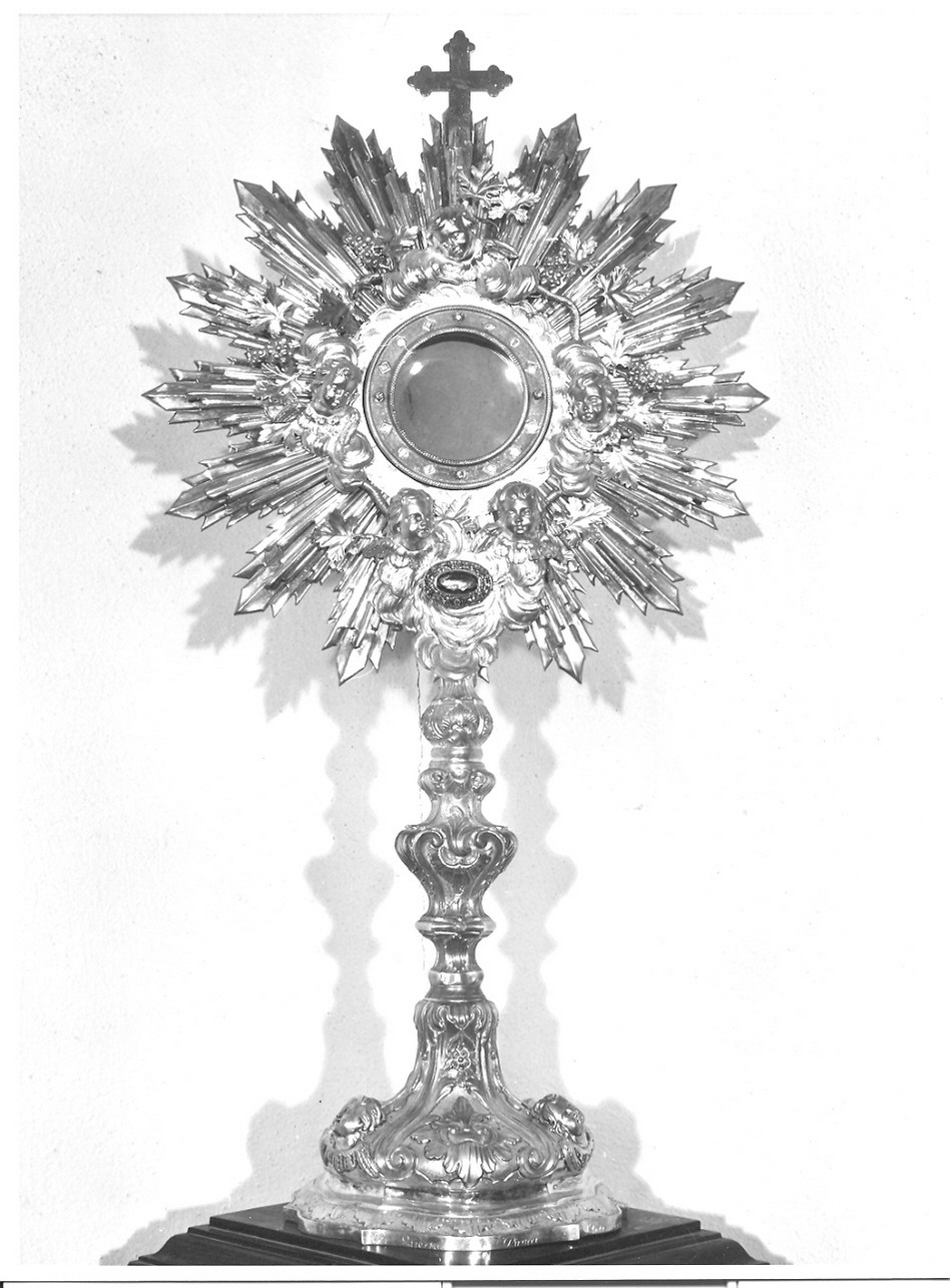 ostensorio - a raggiera, opera isolata - bottega ligure (sec. XVIII)